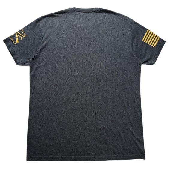 Grunt Style Short Sleeve Shirt Mens Size Large Gray Whiskey Helps Military Fun - Picture 2 of 8